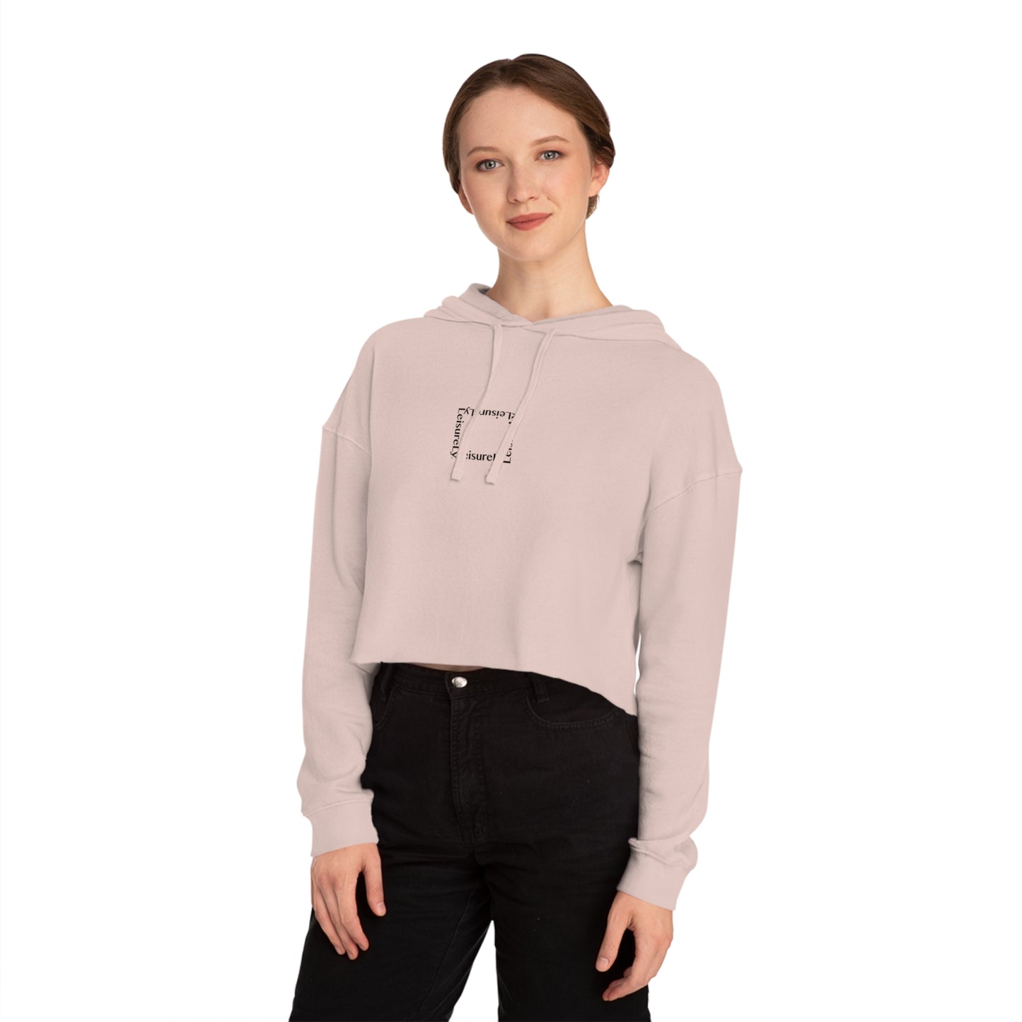 LSRLY Text Cropped Sweatshirt Leisurewear